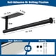 thumbnail image 2 of Soporte para toallas de papel, autoadhesivo o perforable, soporte para toallas de papel negro debajo del gabinete (negro), soporte para toallas de acero inoxidable 304 para cocina, baño, despensa, fre, 2 of 5