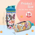 thumbnail image 2 of UTAH-2Pack Reusable Neoprene Insulator Water bottle holder Sleeves with Handle Compatible with 28 oz Blender Bottle, YETI Rambler 20 oz, Stanley 20oz Tumbler and more(Bright Floral + Butterfly), 2 of 4