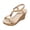 Beige, variant on Bohemian Platform Sandals for Women Braided Strap Open Toe Comfortable Arch Support Wedges Heels Antislip Beach Dress Shoes Beige Size 9