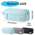 thumbnail image 3 of Cute Pencil Pouch, Large Capacity Pencil Case with Multi Compartment Zipper Storage, Soft Fabric Organizer Bag for Stationery Makeup Tech Accessories Travel and Daily Essentials, Black, 3 of 9