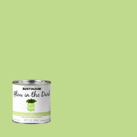 6 Pack, Green, Rust-Oleum Flat Specialty Glow in the Dark Paint- Half Pint