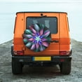 thumbnail image 4 of Haiem Spare Tire Cover , Wheel Cover with Colored Abstract printed, Camper Spare Tire Cover Fit for Jeep Wrangler Rv SUV Truck Travel Trailer-14 inch, 4 of 9