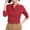 Red, variant on Cute Cardigans Women Loose Long Sleeved Knitted Temperament Lapel Jacket Work Cardians