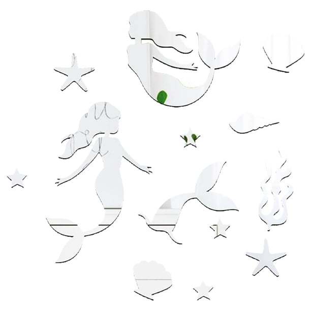 Pegatinas de pared de espejo acrílico con personalidad creativa, estéreo 3D