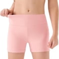 thumbnail image 6 of Yindaity Girls Athletic Shorts Kids Dance High Waisted Yoga Short for Bike Gym Volleyball Running Girls Soccer Shorts(Pink,5-6 Years), 6 of 6