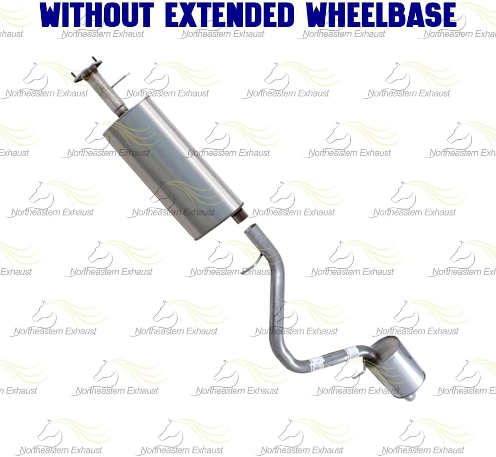 Northeastern Exhaust Stainless Steel Center & Rear Muffler Exhaust System Kit Fits 2004–2005 Isuzu Ascender 4.2L – Direct Fit