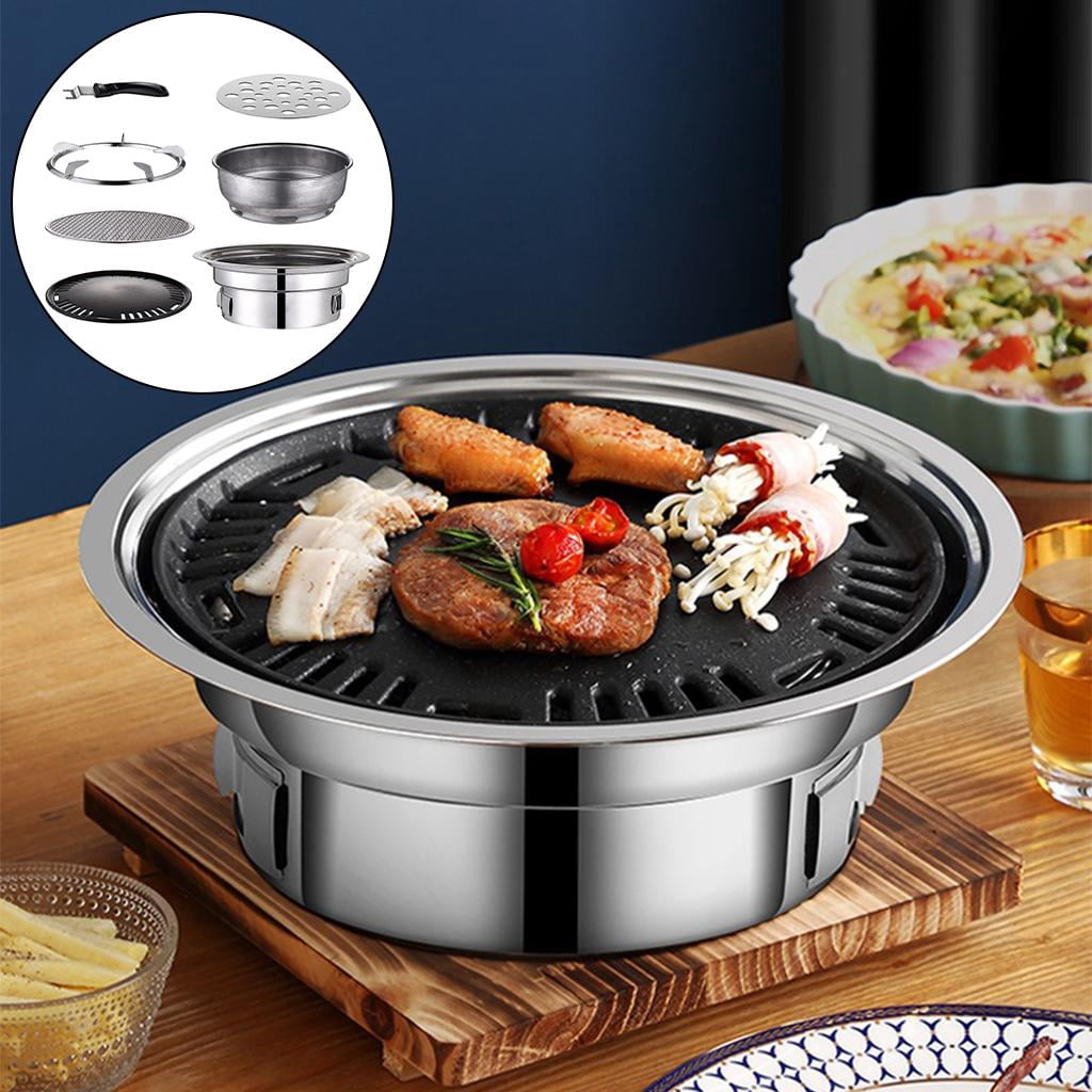 Axioma Korean Barbecue Grill Barbecue Stove Charcoal Grill for Indoors/Outdoors Korean 23.5cm