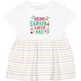 thumbnail image 3 of Inktastic Mimi and Papa Love Me Girls Baby Dress, 3 of 5
