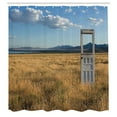 thumbnail image 3 of Ambesonne Summer Shower Curtain, Field with Mountains, 69"Wx70"L, Earth Yellow Coconut, 3 of 5