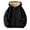 Black, variant on FAOWME Girls Boys Outerwear With Thick Lamb Wool Versatile Casual Warm And Outerwear For Kids In Winter Children Outerwear Hooded Pullover Black 2-3 Years