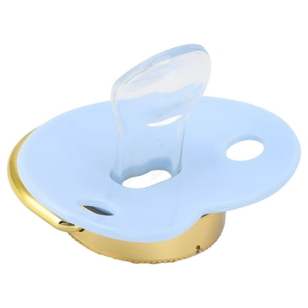 

Newborn Pacifiers Integrated Bling Baby Silicone Material Closed Loop Portable With Clips For Household For 6 To 18 Months Baby Blue