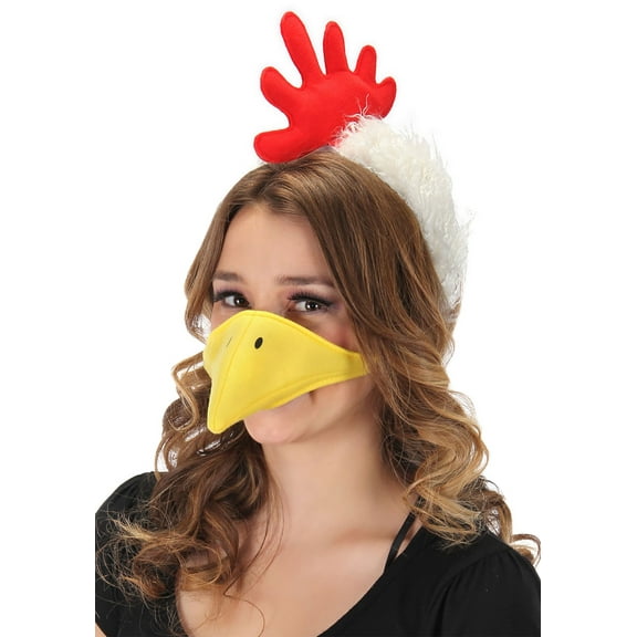 Plush Chicken Headband & Beak Kit