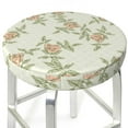 thumbnail image 3 of Bingfone12 Inch Padded Round Bar Stool Cover Cushion With Elastic Fabric Round Chair Seat - Rose Darkseagreen Color Background, 3 of 7