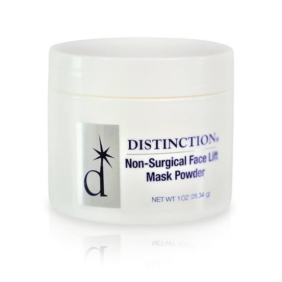 Distinction Non-Surgical Face Lift Mask Powder - Antiaging Mask to Tighten and Tone Skin - Contains Vitamin E for Radiant Younger Skin (1 Oz)
