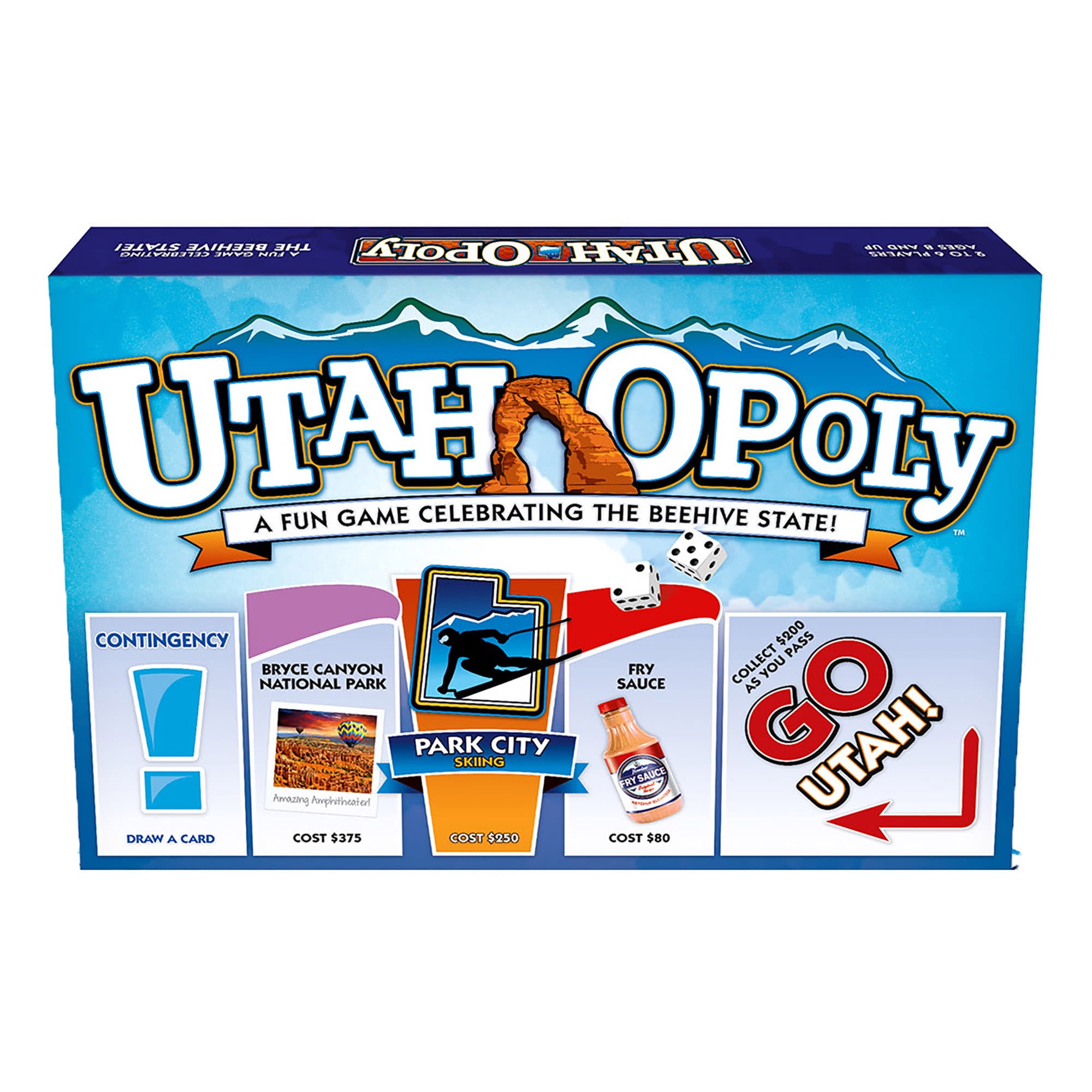 Late For The Sky: Utah-Opoly - State Themed Family Board Game, Opoly-Style Game Night, Traditional Play Or 1 Hr Version, Ages 8+, 2-6 Players