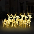 thumbnail image 2 of vidaXL Christmas Decoration Lighted Reindeer and Sleigh with LEDs Acrylic, 2 of 73