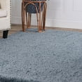 thumbnail image 6 of 4' X 6' Blue Shag Stain Resistant Area Rug, 6 of 10