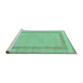 thumbnail image 2 of Ahgly Company Machine Washable Indoor Rectangle Solid Turquoise Blue Modern Area Rugs, 8' x 12', 2 of 4