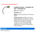 thumbnail image 2 of Headlight Connector - Compatible with 2002 - 2006 BMW 325i 2003 2004 2005, 2 of 2