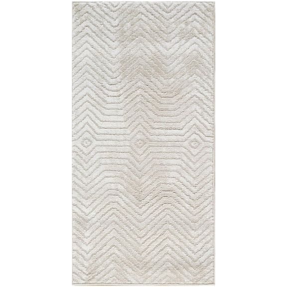 Nourison Dekor 2' x 4' Ivory Beige Modern Indoor Rug