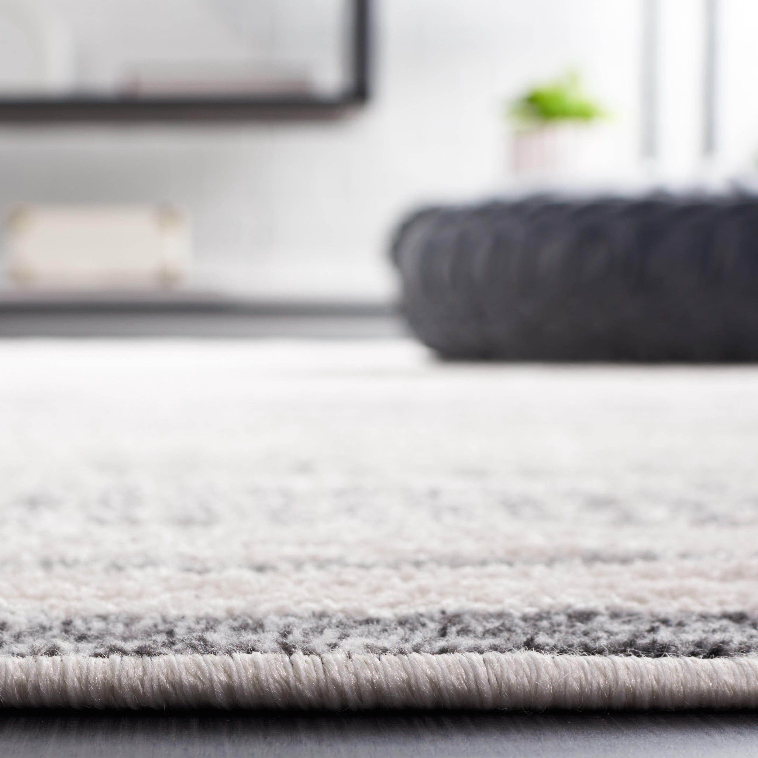 SAFAVIEH Alamo Arielle Geometric Area Rug, Ivory/Grey, 8' x 10'
