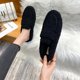 thumbnail image 1 of Zapatillas de felpa para mujer, ropa exterior de otoño e invierno, zapatos de algodón con punta cerrada y medio soporte, zapatos de invierno con forro polar, zapatos cálidos de talla grande, 1 of 6