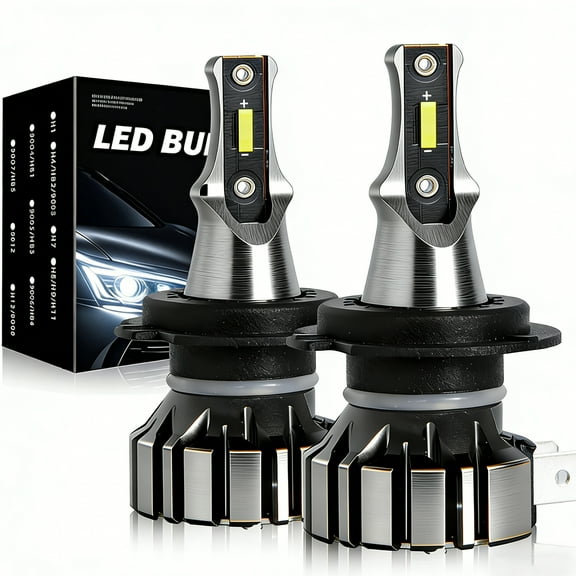 Pair H7 LED Headlights High/Low Beam Bulb Kit 6000K 15000LM Super Bright White