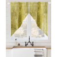 thumbnail image 2 of Yellow Swag Valances for Windows, Retro Oil Painting Modern Abstract Art Aesthetics Rod Pocket Sheer Valances for Windows, Swag Toppers Light Filtering for Kitchen Living Room 2 Panels 36''x63'', 2 of 6