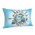 thumbnail image 2 of Vsdgher World Travel Print Pillow Cases -Iconic Collection Pillowcases -Extra Soft, Not easy to deform,not pilling Export quality, 2 of 8