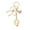 Q, variant on Bubble Initial Keychain with Bow & Butterfly - Gold Letter Bag Charms for Women, Cute Purse Handbag Accessories