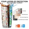 thumbnail image 7 of 20 Oz Chihuahua and Flower Florals Coffee Tumbler Double Wall Insulated Stainless Steel Water Bottle | Metal Reusable Thermoses Flask with Cup Cap | Leak & Sweat Proof with Anti-Dust Lid, 7 of 7