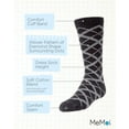 thumbnail image 3 of MeMoi Diamond Interlock Dress Cotton Blend Crew Socks - Boys - Male, 10-12, Black, 3 of 7