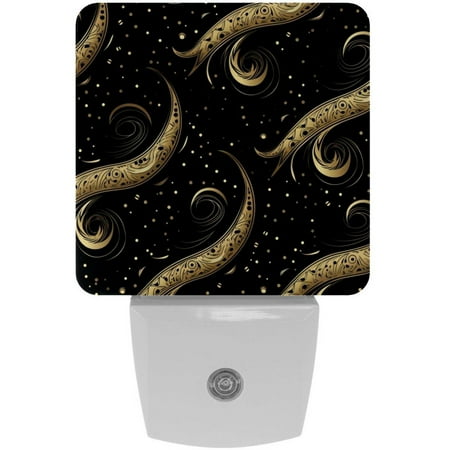 

Crescent moon symbol LED Square Night Lights - Energy Efficient and Sleek Design - for Bedroom or Living Room - Easy to Install - Dimmable and Remote Controlled