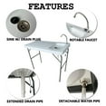 Holaki Outdoor Fish Cleaning Camp Furniture Cutting Table with Sink