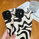 thumbnail image 4 of Funda para iPhone 13 Pro Max, de piel sintética suave de TPU y con un bonito diseño ondulado, ideal para mujeres y niñas. Delgada, protectora y a prueba de golpes, compatible con iPhone (beige,, 4 of 8
