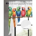 thumbnail image 2 of Colorful Parrot Swag Valances for Windows, Small Curtains Drapes, Watercolor Modern Funny Animal Bird Kitchen Window Curtains Over Sink Window Treatment Valance for Bedroom/Bathroom 56"x36", 2 of 5