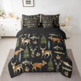thumbnail image 2 of Feelyou Pike Fish Deer Boy Twin Bedding Sets 7pcs, Rustic Animal Bedding Comforter Set, 2 of 8