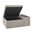 thumbnail image 2 of Weston Home Laguna Boucle Fabric Ottoman with Table and Casters, Gray, 2 of 11