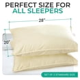 thumbnail image 6 of Set of 2 Organic Kapok Bed Pillows, Natural Kapok Fiber Filled Sleeping Pillows with Breathable Cotton Shell, Standard Size, 20 x 28 inches, 6 of 7