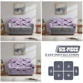 thumbnail image 2 of Xoenoiee Horse Flower Print Recliner Sofa Slipcover with Pockets 6-Piece Stretch Recliner Covers Spandex Fabric 2-Seater Reclining Couch Cover with Elastic Bottom, 2 of 6