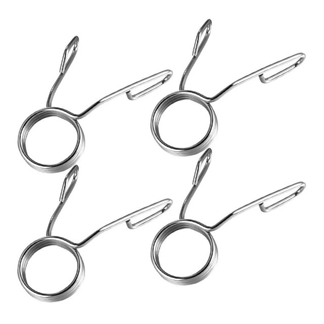 4Pcs Barbell Spring Clips Stainless Steel Barbell Collars Replacement Barbell Clamps Barbell Collar Clips