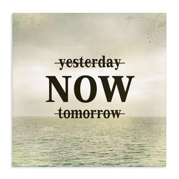 Stupell Industries Traditional Now Inspirational Word Ocean Beach Design Canvas Art, 17 x 17, by Kim Allen