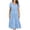 01 Light Blue, variant on Womens Dresses Casual Short Sleeve V-Neck Empire Waist Gingham Spring Fashion Long Trendy Tiered Formal Dresses