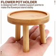 thumbnail image 4 of Wooden Plant Stand Flower Pot Base Holder Stool High Stool Balcony Succulent Round Flower Shelf For Indoor Outdoor, 4 of 5