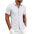 thumbnail image 5 of Guluxicc Men's Dress Shirts with Pockets Button Down Collared Short Sleeve Business Casual Tops for Everyday Wear Spring Summer Casual Outfits, 5 of 8