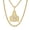 Gold Pendant Silver Letter D, variant on Western Cowboy Double Layer Letter Pendant Necklace, Personalized Cattle Tag Style, Two-Tone Initials, 14K Gold-Plated Chains, Adjustable Fashion Jewelry