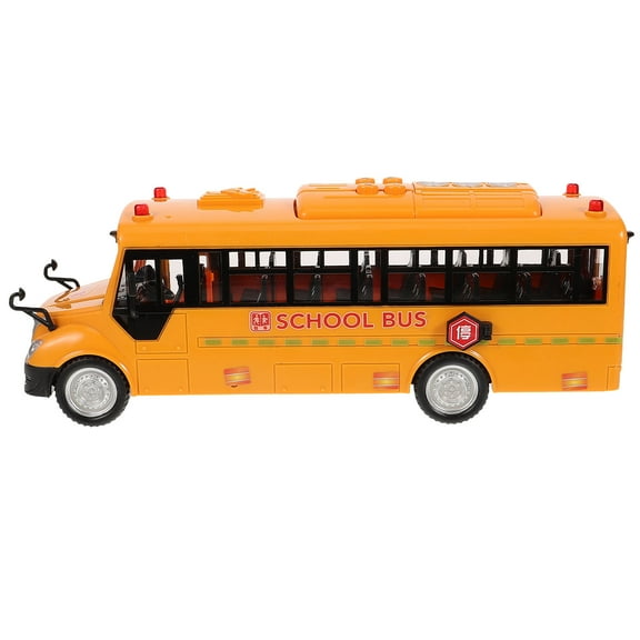 LABSERRON 1Pack Yellow School Bus Model Toy For Children With Inertia Movement And Sound Production 11In