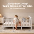 thumbnail image 6 of Dream On Me Rosie 3-in-1 Convertible Toddler Bed with Guardrails, White, 6 of 13