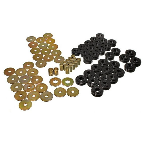 Energy Suspension 65-67 Chevy Malibu/Chevelle/Monte Carlo CONVERTIBLE ONLY Black Body Mount Set Fits select: 1966-1967 CHEVROLET MALIBU