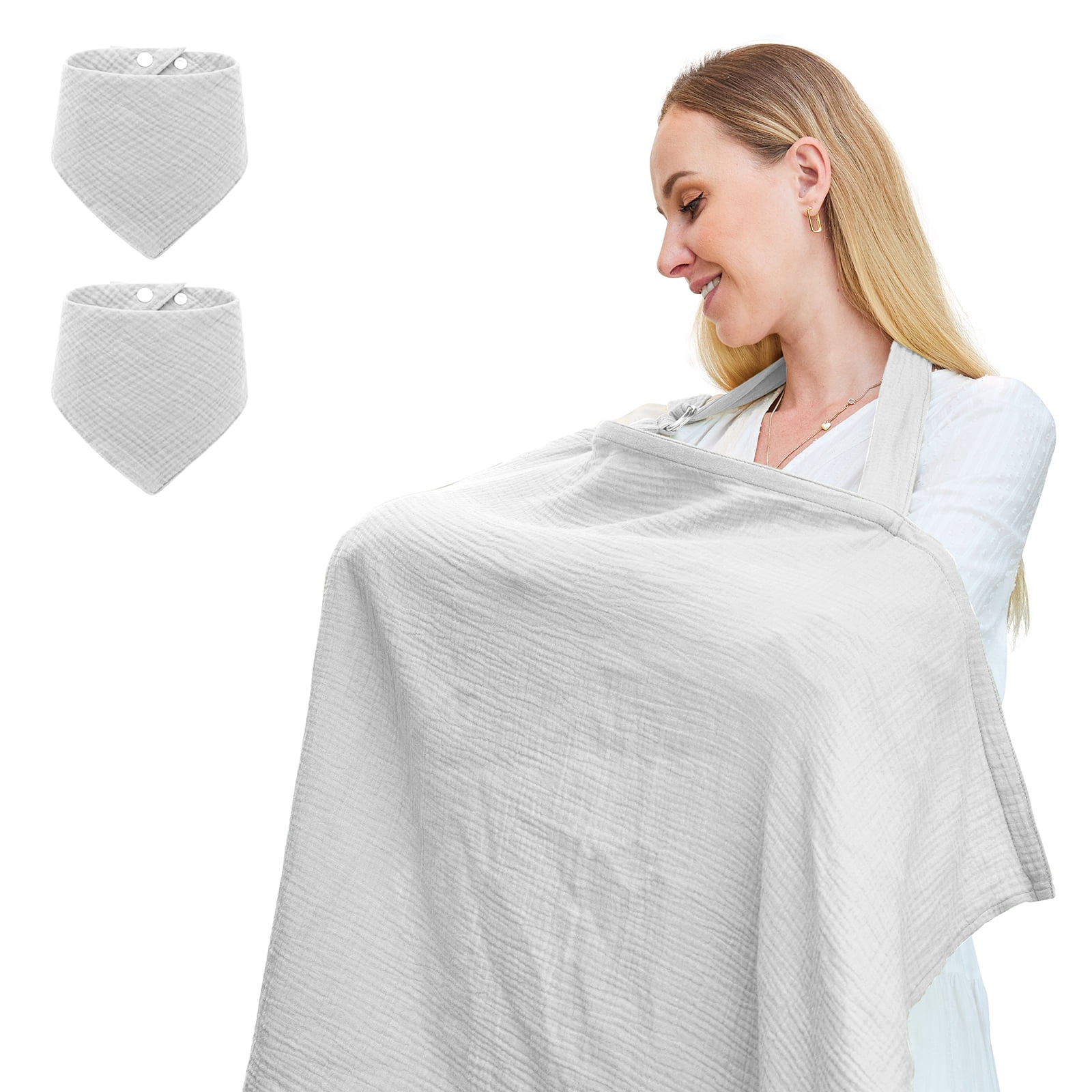 Nursing Cover for Baby Breastfeeding,Breathable Cover with Rigid Hoop for Mother Nursing Apron